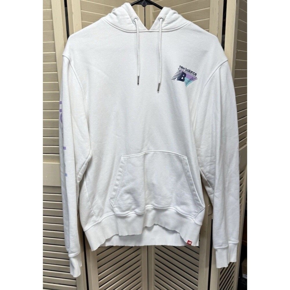 New Balance White Hoodie Size Medium